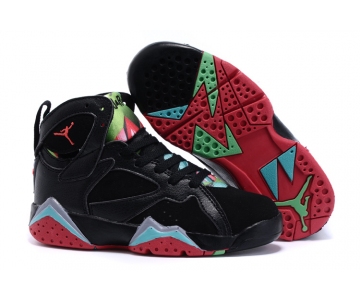 Wholesale Cheap Kids' Air Jordan 7 Retro Shoes Black/red-blue-silver
