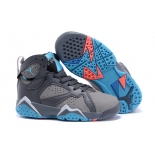 Wholesale Cheap Kids' Air Jordan 7 Retro Shoes Gray/blue-orange