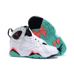 Wholesale Cheap Kids' Air Jordan 7 Retro Shoes White/pink-green-black