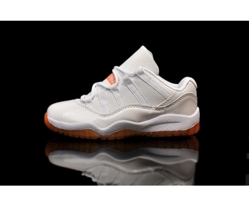 Wholesale Cheap Air Jordan 11 Kid Shoes White/yellow