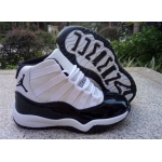Wholesale Cheap Air Jordan 11 Kids Shoes White/Black