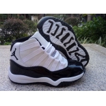 Wholesale Cheap Air Jordan 11 Kids Shoes White/Black
