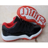 Wholesale Cheap Kids Air Jordan 11 Bred Black/True red-White