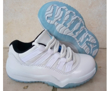 Wholesale Cheap Kids Air Jordan 11 Legend Blue White/Light blue