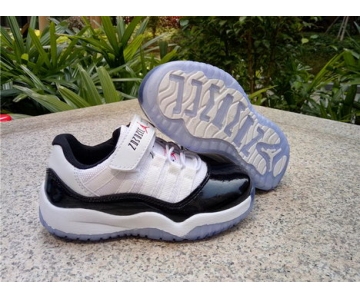 Wholesale Cheap Kids Air Jordan 11 Low Shoes White/Black
