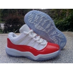 Wholesale Cheap Kids Air Jordan 11 Shoes White/Hot red