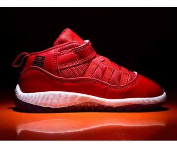 Wholesale Cheap Little Kid's Air Jordan 11 Shoes Gym Red/White-Black