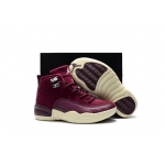 Wholesale Cheap Kids' Air Jordan 12 Bordeaux Shoes Bordeaux/Metallic Silver-Sail