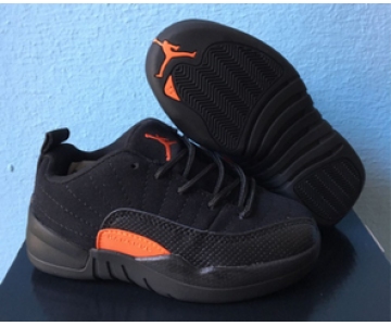 Wholesale Cheap Kids Air Jordan 12 Low Max Orange Black/Orange
