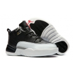 Wholesale Cheap Kids Air Jordan 12 Low Playoffs Black/White-Varsity Red
