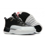 Wholesale Cheap Kids Air Jordan 12 Low Playoffs Black/White-Varsity Red