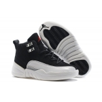 Wholesale Cheap Kids Air Jordan 12 Playoff Black/white-red