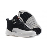 Wholesale Cheap Kids Air Jordan 12 Playoff Black/white-red