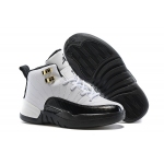 Wholesale Cheap Kids Air Jordan 12 Taxi White/black