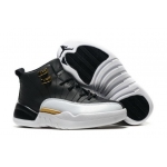 Wholesale Cheap Kids Air Jordan 12 Wings Black/white-gold