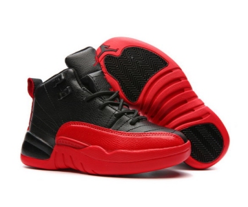 Wholesale Cheap Kids Air Jordan 12 flu game Hot red/black