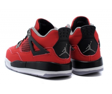 Wholesale Cheap Air Jordan 4 (IV) Kids Shoes Red/black