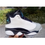 Wholesale Cheap Kids Air Jordan 13 Retro Barons White/Grey-Black-Blue