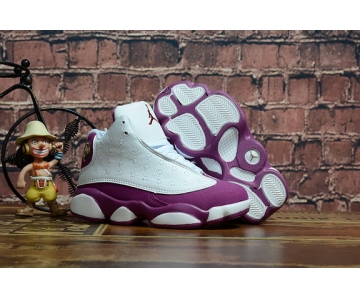 Wholesale Cheap Kids Air Jordan 13 Retro Shoes White/mtlc red bronze-bordeaux