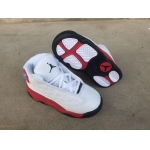Wholesale Cheap Little Kids Jordan 13 Shoes White Red Black