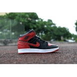 Wholesale Cheap Kids Air Jordan 1 Bred Black/varsity red-white