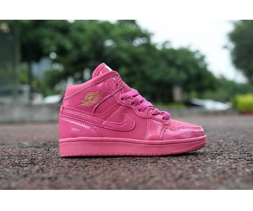 Wholesale Cheap Kids Air Jordan 1 Shoes Pink/gold