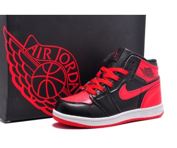Wholesale Cheap Kids Jordan 1 Shoes Varsity Red/black