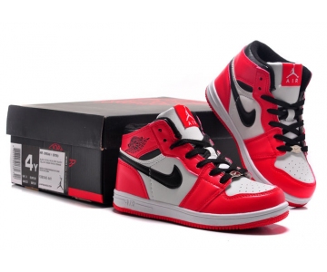 Wholesale Cheap Kids Jordan 1 Shoes Varsity Red/white-black