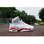 Wholesale Cheap Kids Air Jordan 6 VI Bulls White/red