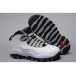 Wholesale Cheap Air Jordan 10 Retro Kids Shoes White/gray-black