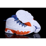 Wholesale Cheap Kid Air Jordan 9(IX) Retro Fontay montana White/Orange/Blue