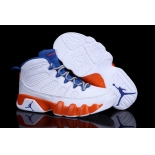 Wholesale Cheap Kid Air Jordan 9(IX) Retro Fontay montana White/Orange/Blue