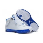 Wholesale Cheap Air Jordan 18 Kid Shoes White/Blue
