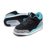 Wholesale Cheap Air Jordan 3 Kids Gg Shoes black/blue-gray cement
