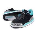 Wholesale Cheap Air Jordan 3 Kids Gg Shoes black/blue-gray cement