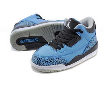 Wholesale Cheap Air Jordan 3 Kids Powder Blue Powder Blue/black