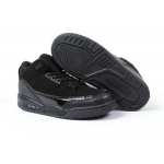 Wholesale Cheap Air Jordan III Kid Black cat Black