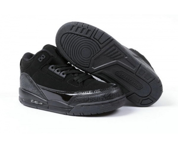 Wholesale Cheap Air Jordan III Kid Black cat Black