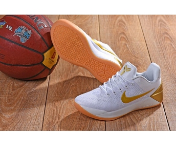 Wholesale Cheap Nike Kobe 11 AD Shoes White Gold