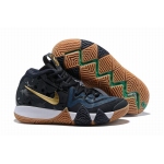 Wholesale Cheap Nike Kyire 4 Black Blue Gold-logo