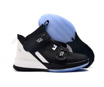 Wholesale Cheap Nike Lebron James Soldier 13 Shoes Black White
