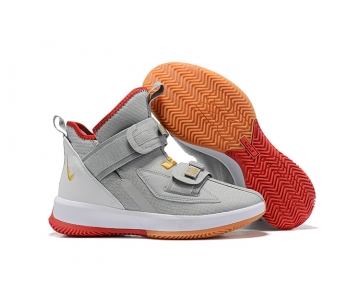 Wholesale Cheap Nike Lebron James Soldier 13 Shoes Gray Gold