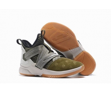 Wholesale Cheap Nike Lebron James Soldier 12 Shoes Army Green