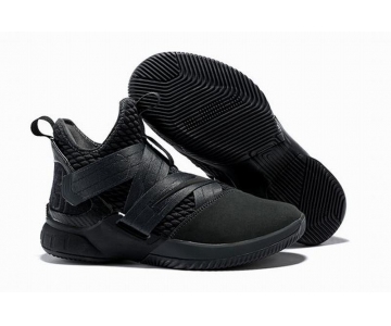 Wholesale Cheap Nike Lebron James Soldier 12 Shoes Coal Black
