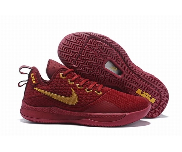 Wholesale Cheap Nike Lebron James Witness 3 Shoes Wine Red