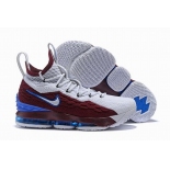 Wholesale Cheap Nike Lebron James 15 Air Cushion Shoes ACG Blendent Wine Red White Blue