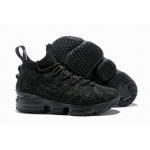 Wholesale Cheap Nike Lebron James 15 Air Cushion Shoes Black Flowers and Plants