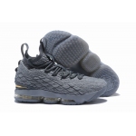 Wholesale Cheap Nike Lebron James 15 Air Cushion Shoes Black Gray
