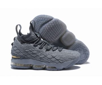 Wholesale Cheap Nike Lebron James 15 Air Cushion Shoes Black Gray