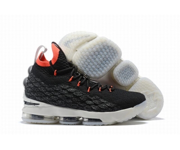 Wholesale Cheap Nike Lebron James 15 Air Cushion Shoes Black Orange